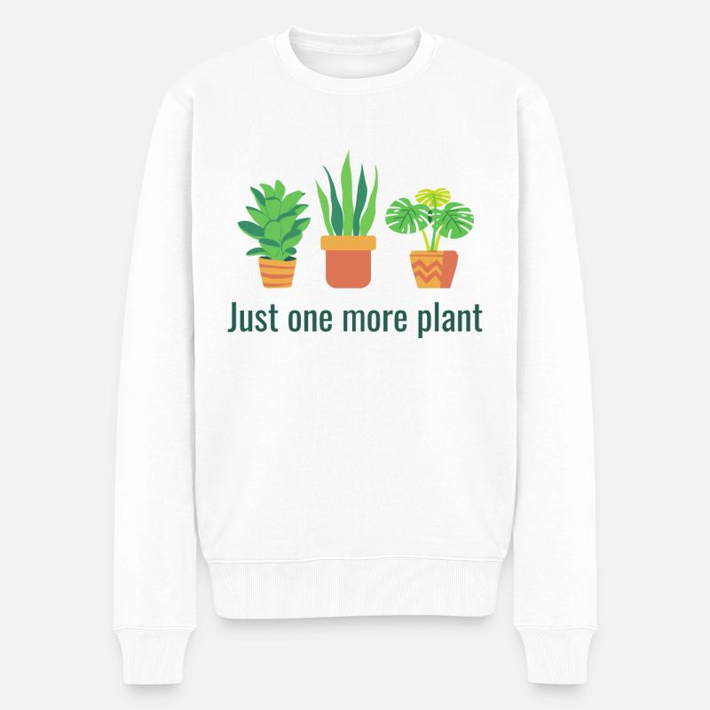 Nur noch eine Pflanze - Männer Premium Bio Pullover - Weiß
