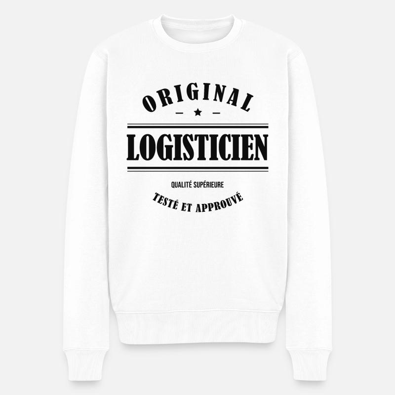 LOGISTICIEN ORIGINAL - Pull Premium bio Homme - blanc