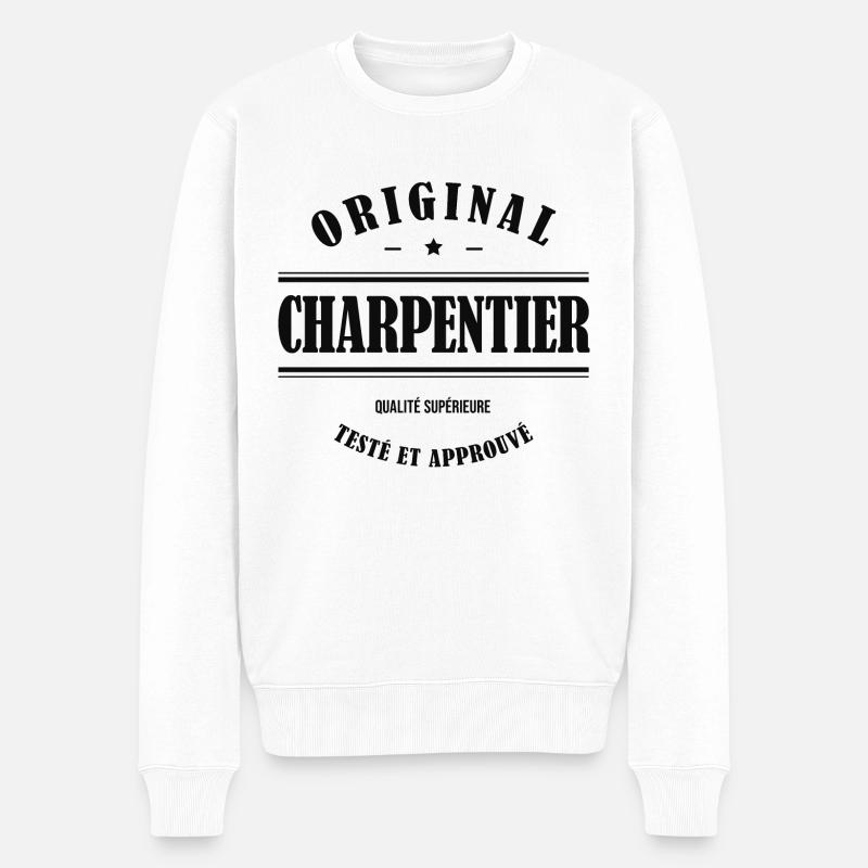 CHARPENTIER ORIGINAL - Pull Premium bio Homme - blanc