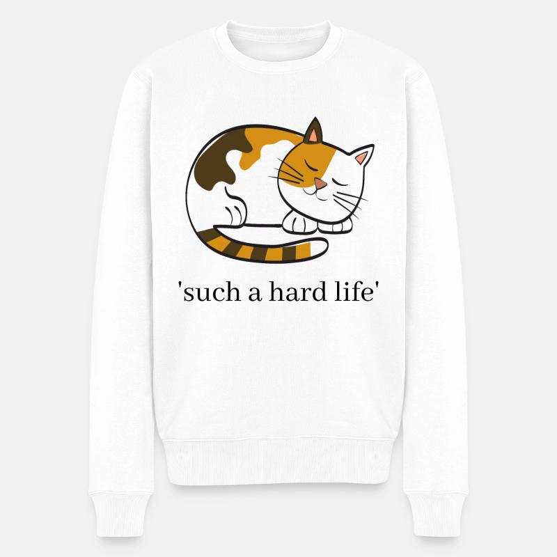 citation de chat - Pull Premium bio Homme - blanc