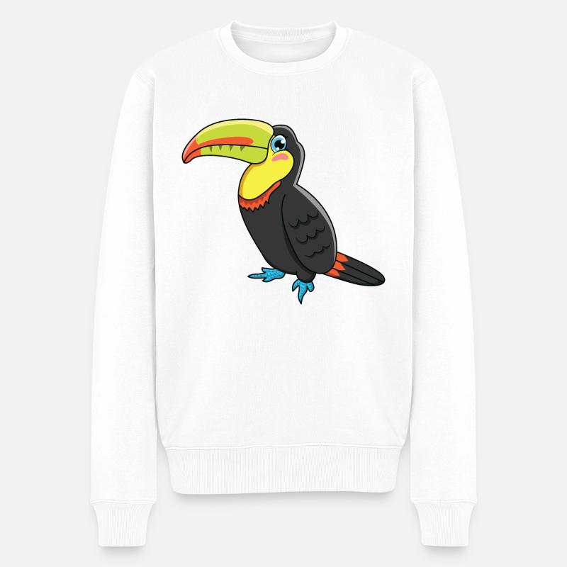 Tukan - Männer Premium Bio Pullover - Weiß