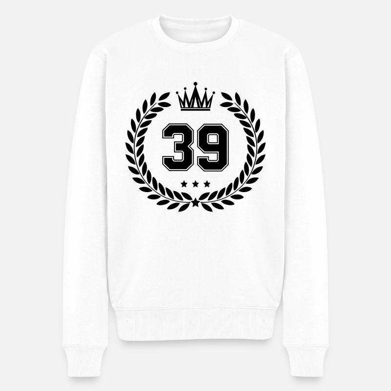 wappen 39 - Männer Premium Bio Pullover - Weiß
