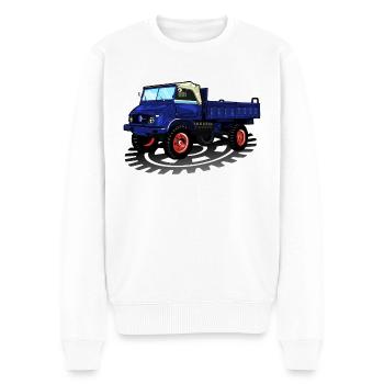 Unimog - Oldtimer - Offroad - Dispositif moteur universel - Pull Premium bio Homme - blanc - Devant - Thijin (182cm)