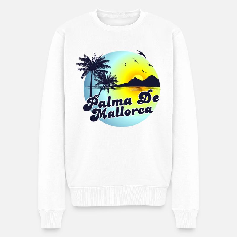 Palma de Majorque - Pull Premium bio Homme - blanc
