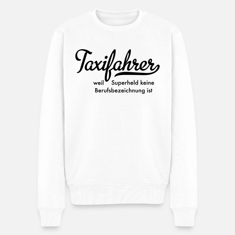 Taxifahrer - Männer Premium Bio Pullover - Weiß