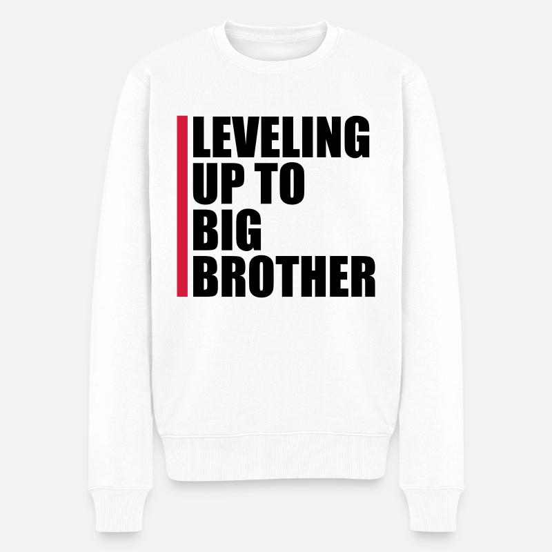 Monter de niveau grand frère - Pull Premium bio Homme - blanc