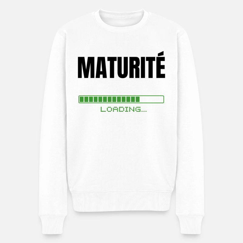 maturité - Pull Premium bio Homme - blanc