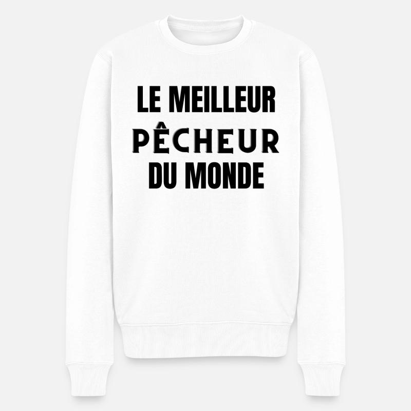 le meilleur pêcheur du monde - Pull Premium bio Homme - blanc