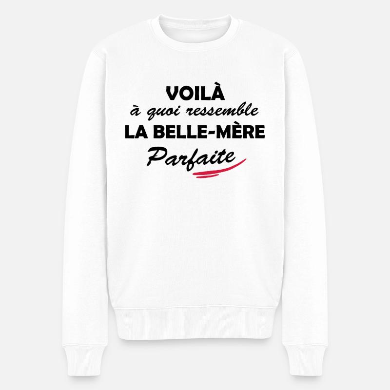 belle-mère parfaite - Pull Premium bio Homme - blanc