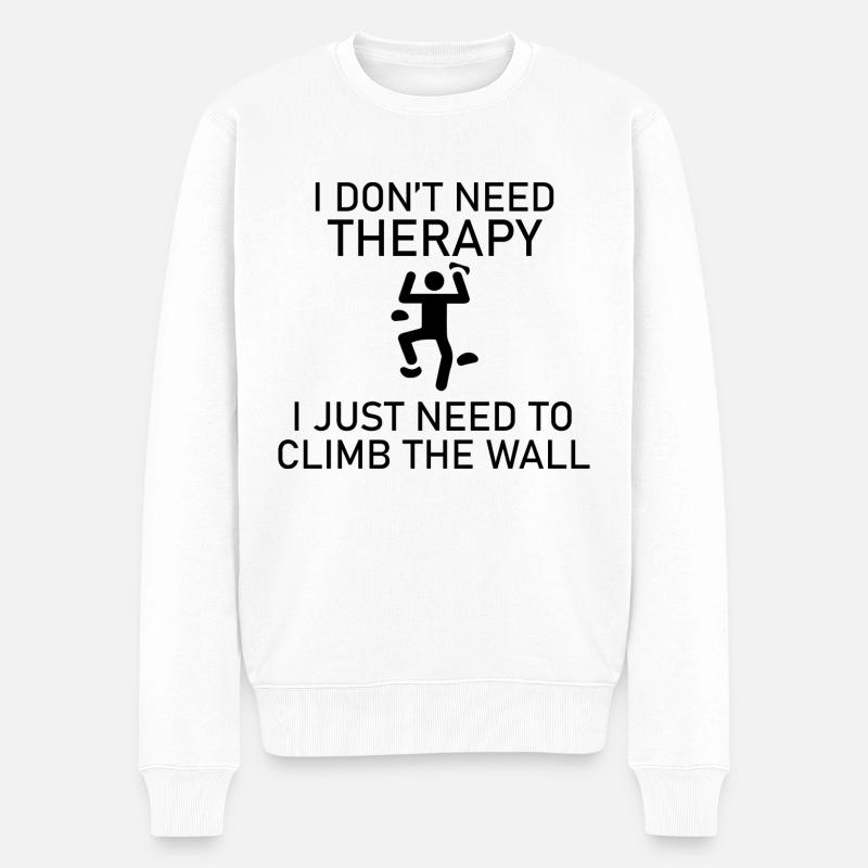 climbing - Männer Premium Bio Pullover - Weiß