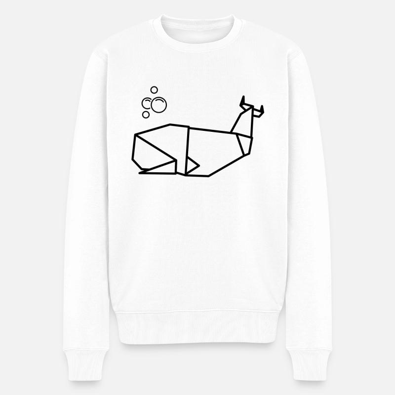 Baleine - Pull Premium bio Homme - blanc