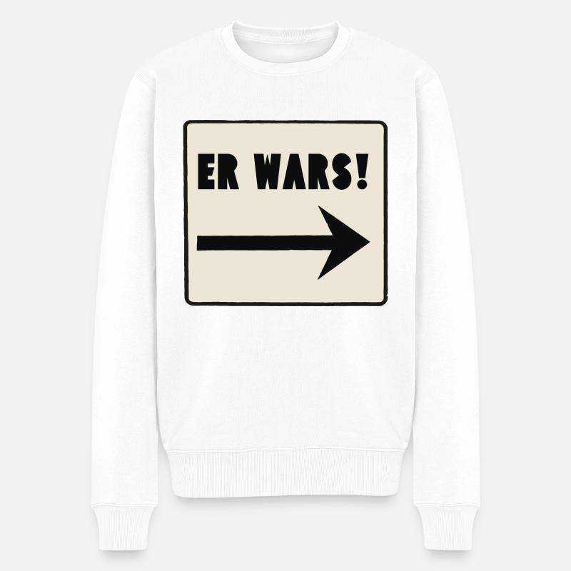 Erwars - Männer Premium Bio Pullover - Weiß