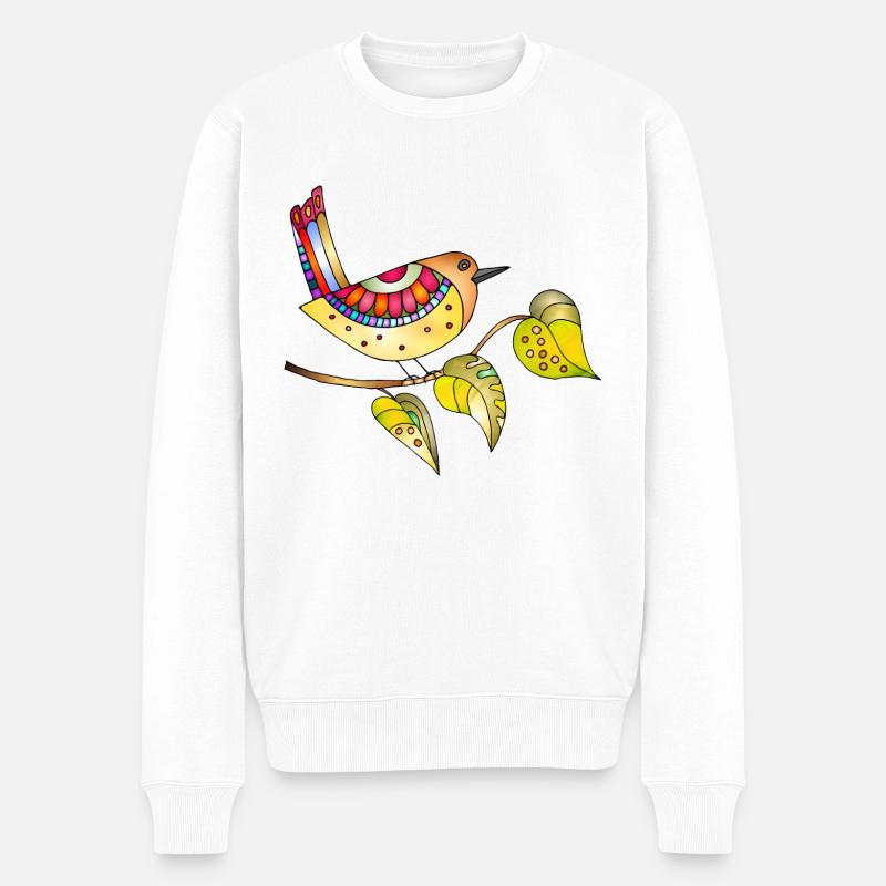 Oiseau - Pull Premium bio Homme - blanc