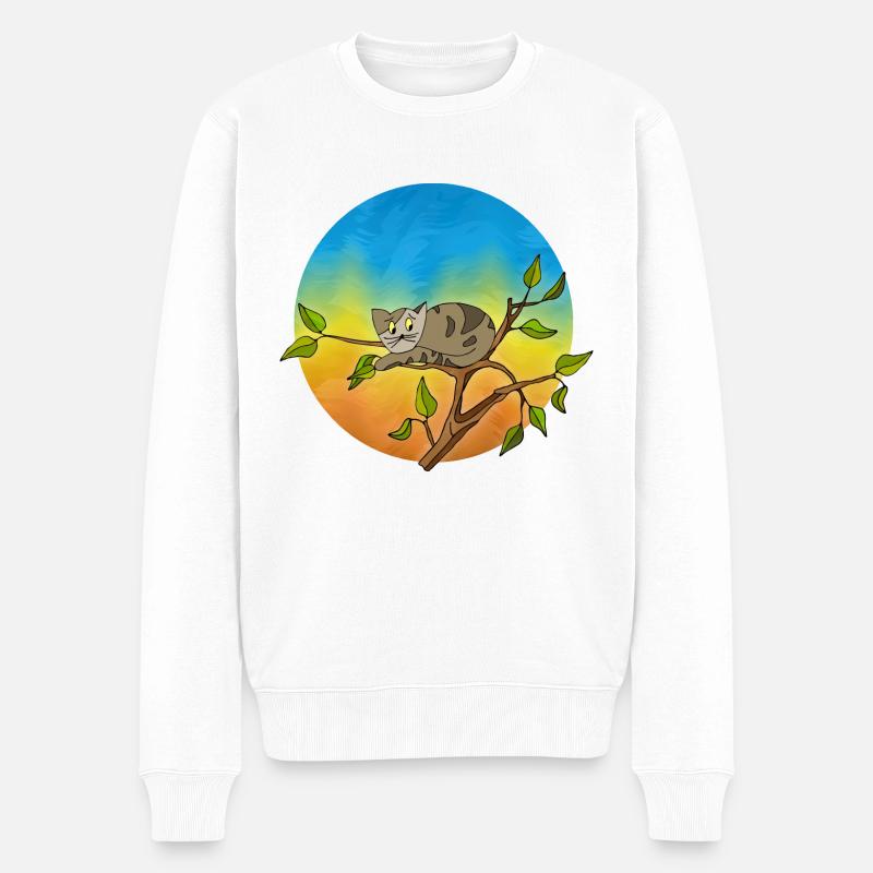 Chat - Pull Premium bio Homme - blanc