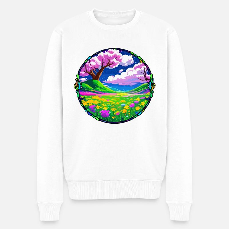 Été rose - Pull Premium bio Homme - blanc