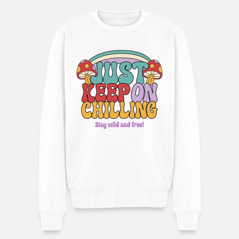 Continuez à vous détendre - Pull Premium bio Homme - blanc
