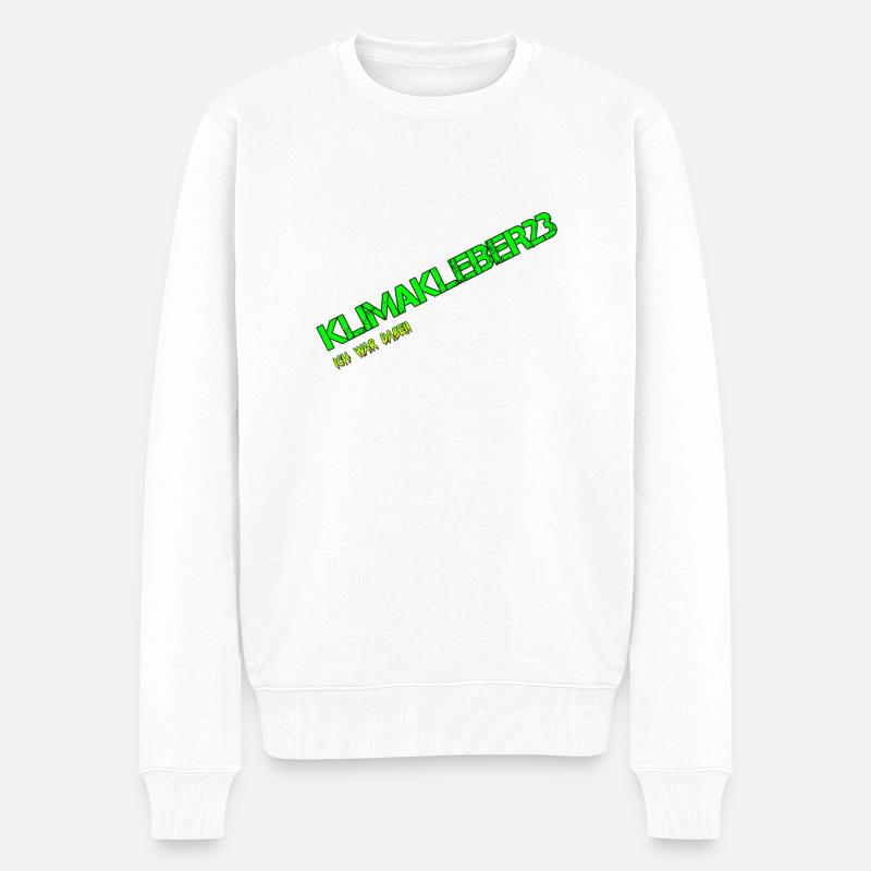 KLIMAKLEBER23 ich war dabei! - Männer Premium Bio Pullover - Weiß