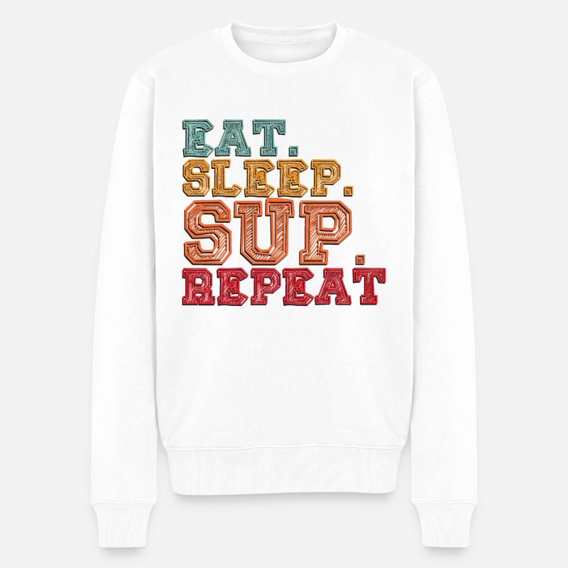 SUP - Männer Premium Bio Pullover - Weiß