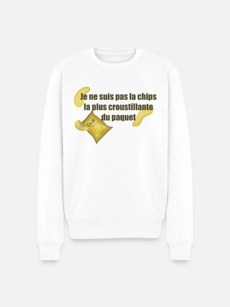 Chips - Pull Premium bio Homme - blanc