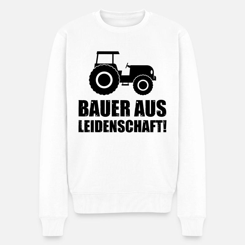 bauer aus leidenschaft - Männer Premium Bio Pullover - Weiß