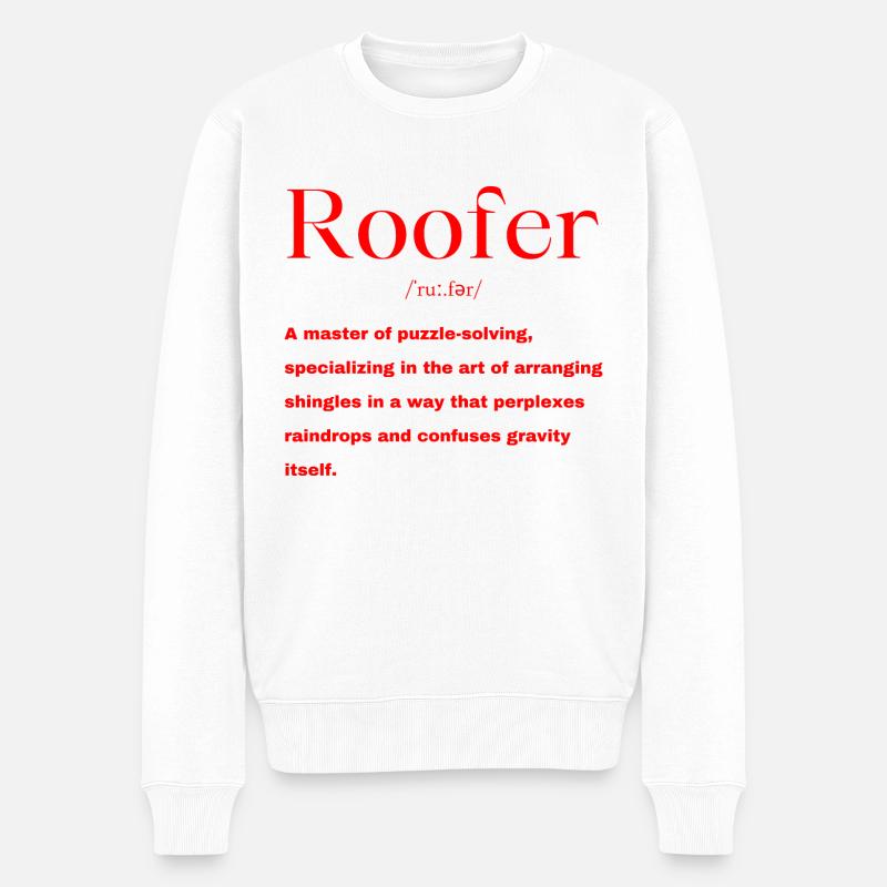 Dachdecker - Männer Premium Bio Pullover - Weiß