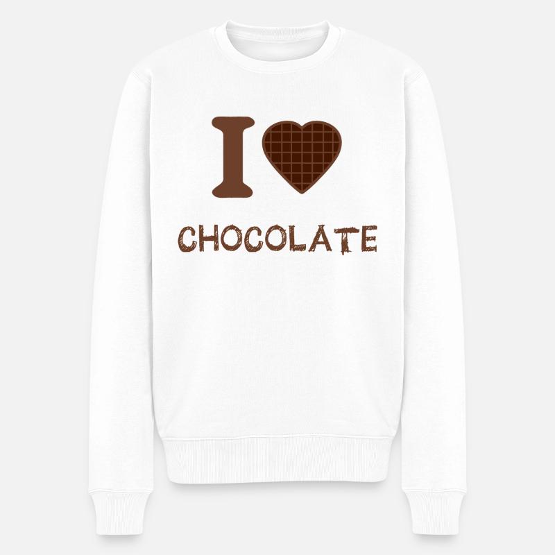 J’adore le chocolat - Pull Premium bio Homme - blanc