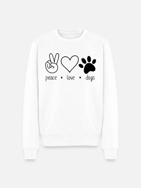 Dogs 1 - Men's Premium Organic Jumper - white