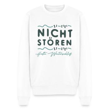 Winterschlaf - Männer Premium Bio Pullover - Weiß - Vorne - Thijin (182cm)