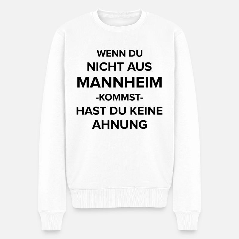Mannheim Monnem Mannheimat - Pull Premium bio Homme - blanc