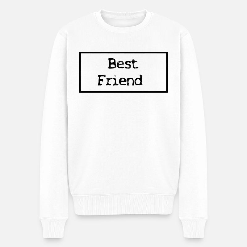 Bester Freund - Männer Premium Bio Pullover - Weiß