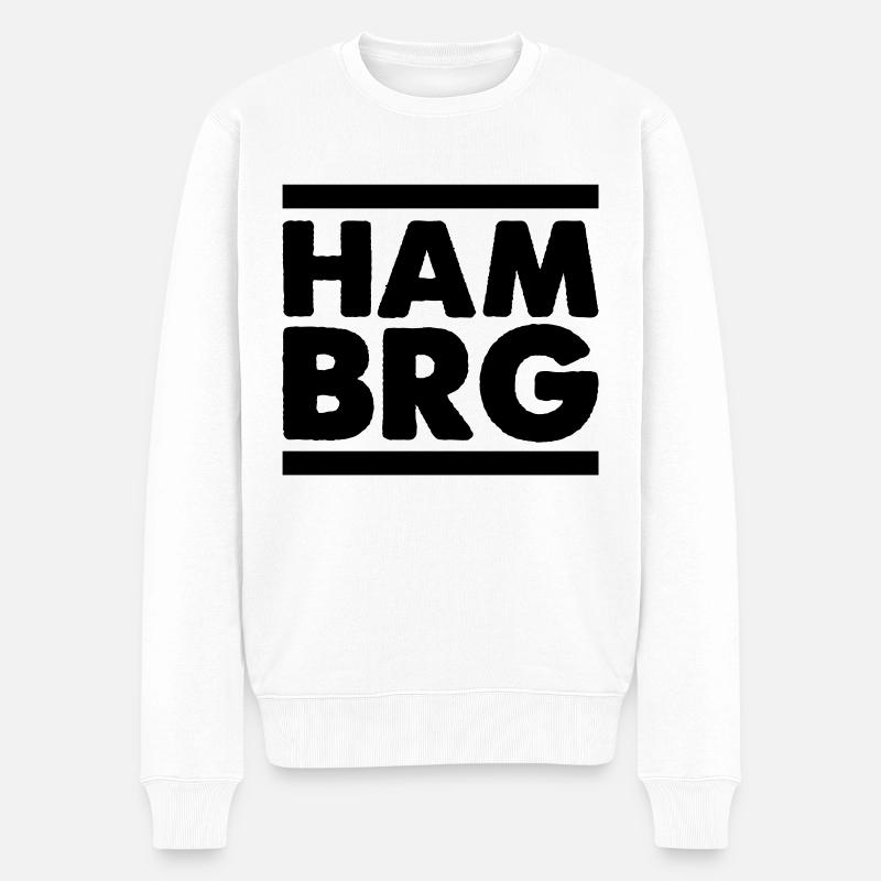 hamburg - Männer Premium Bio Pullover - Weiß