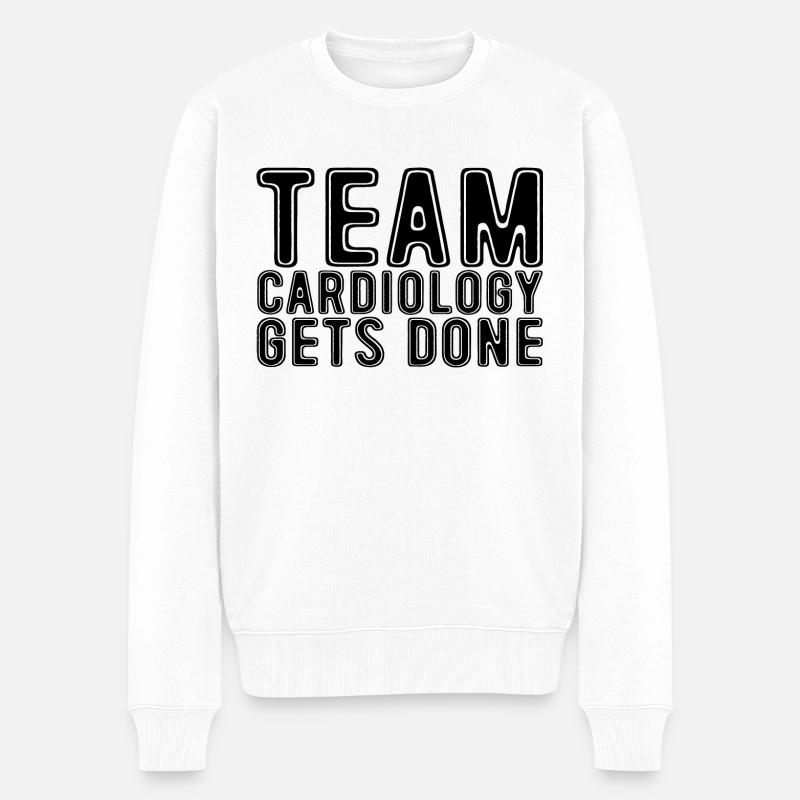 Team Cardiology Gets Done - Männer Premium Bio Pullover - Weiß