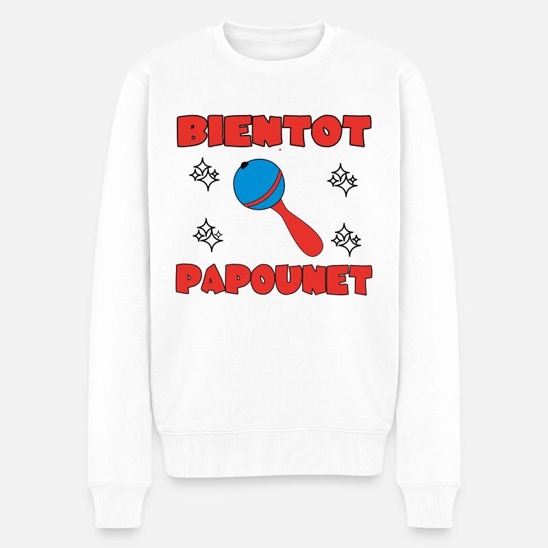 BIENTOT PAPOUNET - Pull Premium bio Homme - blanc