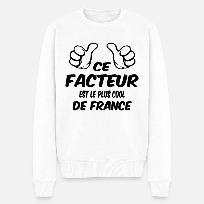 MEILLEUR FACTEUR - Pull Premium bio Homme - blanc