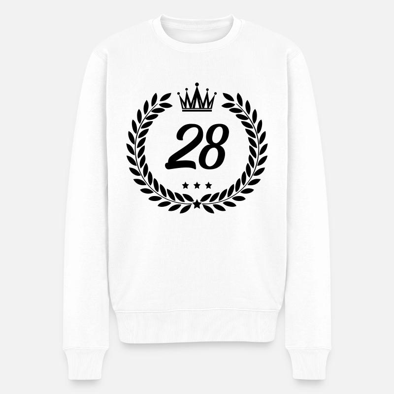 wappen 28 - Männer Premium Bio Pullover - Weiß