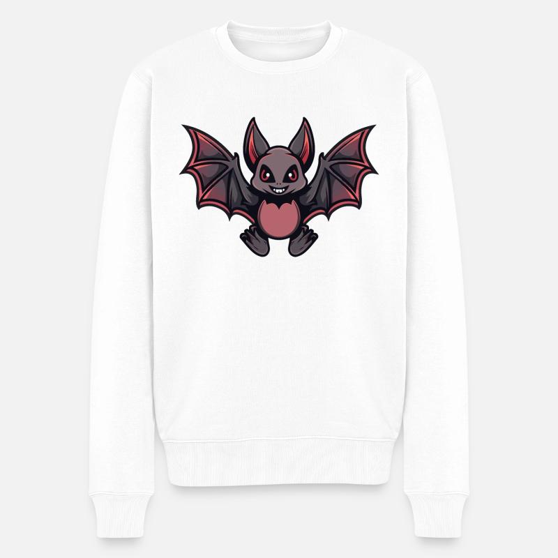 Bande dessinée chauve-souris - Pull Premium bio Homme - blanc