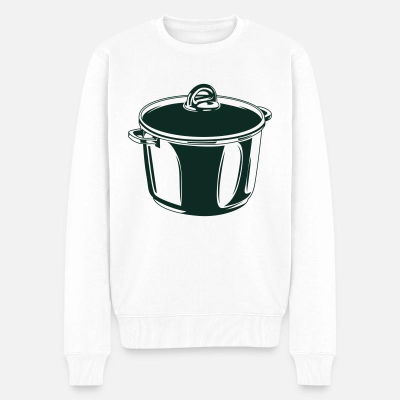 marmite marmite icône silhouette - Pull Premium bio Homme - blanc
