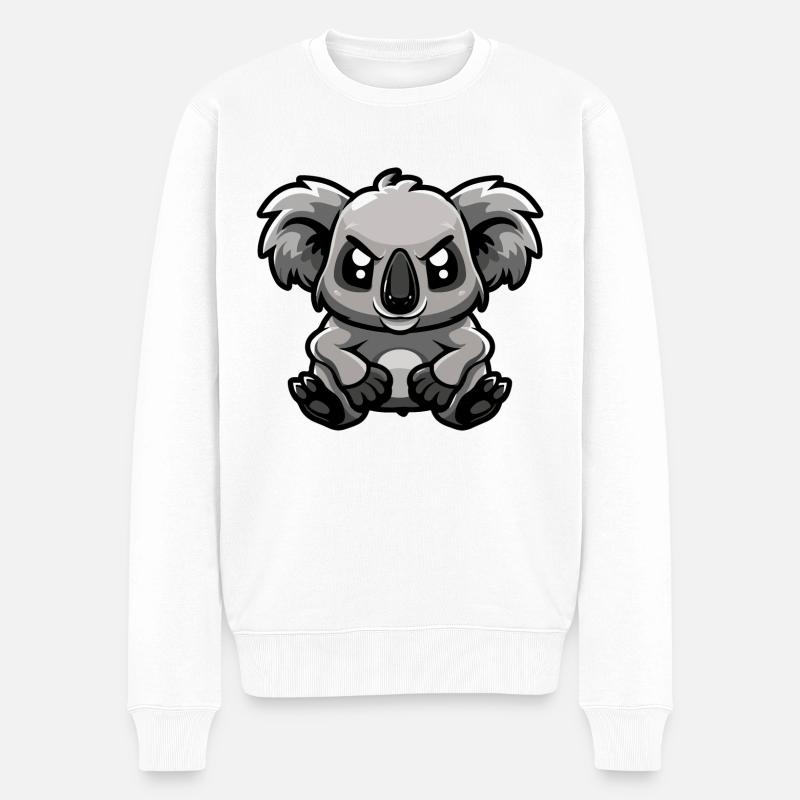 Koala Comic - Männer Premium Bio Pullover - Weiß