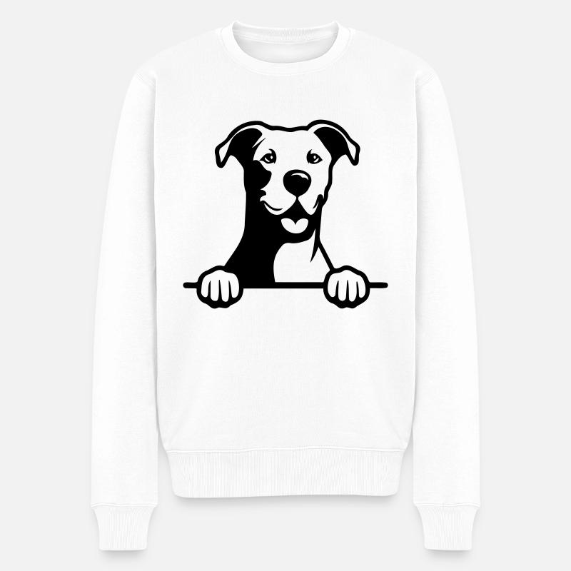 Dogo Argentino - Männer Premium Bio Pullover - Weiß