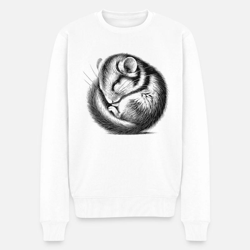 Siebenschläfer - Männer Premium Bio Pullover - Weiß