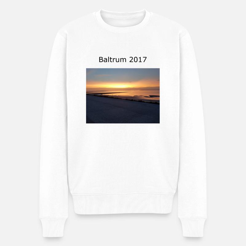 Baltrum - Männer Premium Bio Pullover - Weiß