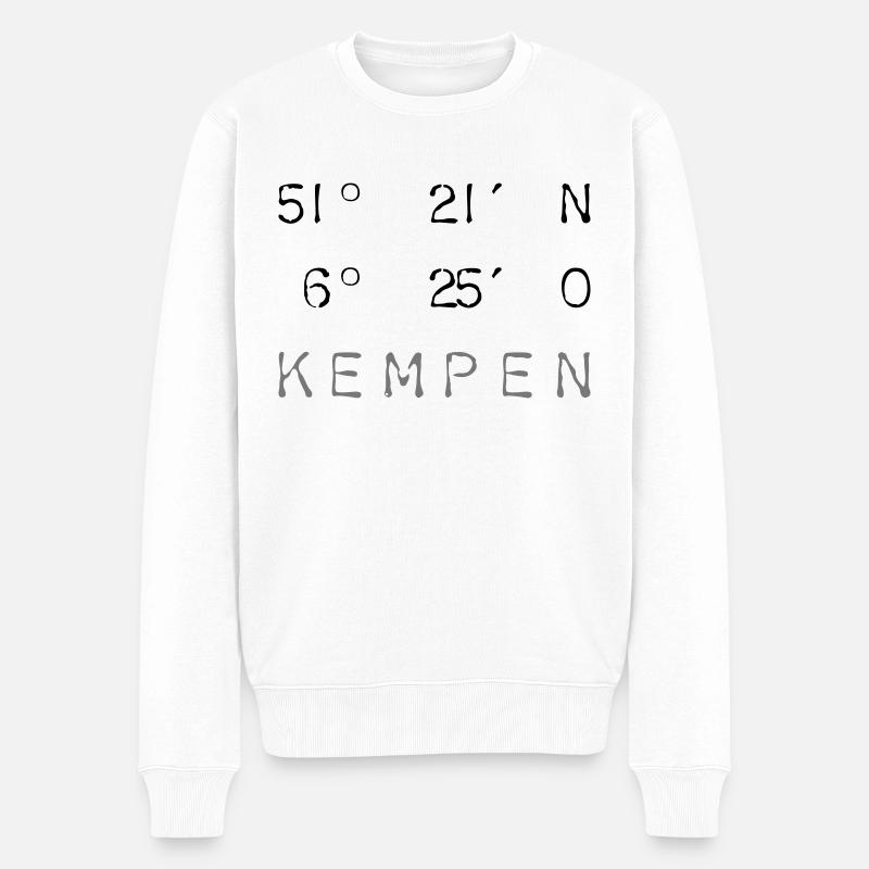 Kempen_Länge_Breite - Männer Premium Bio Pullover - Weiß