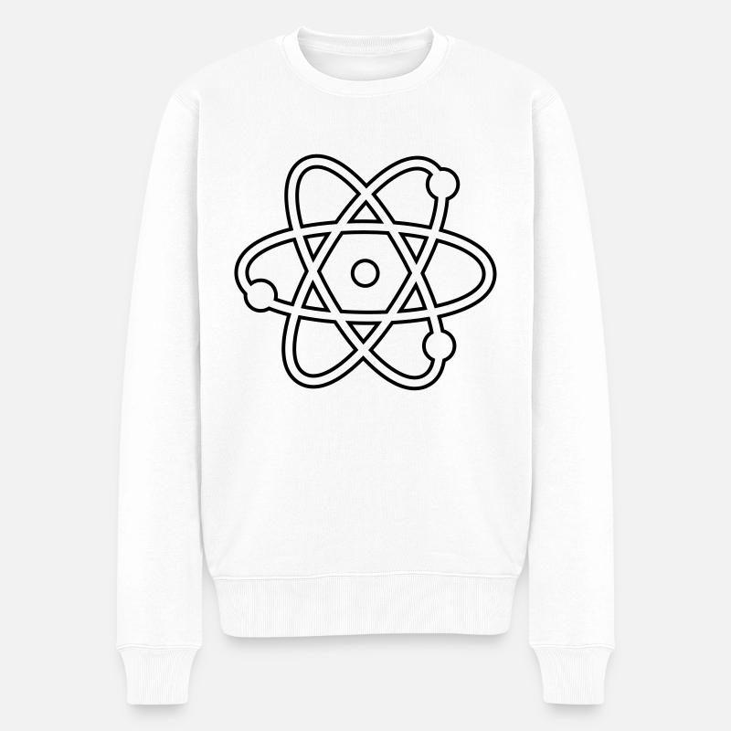 atom - Männer Premium Bio Pullover - Weiß
