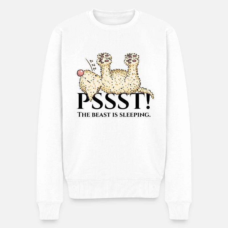 Pssst1 3 - Männer Premium Bio Pullover - Weiß