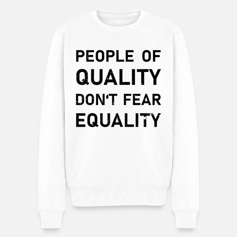 Peopledontfearequality - Männer Premium Bio Pullover - Weiß
