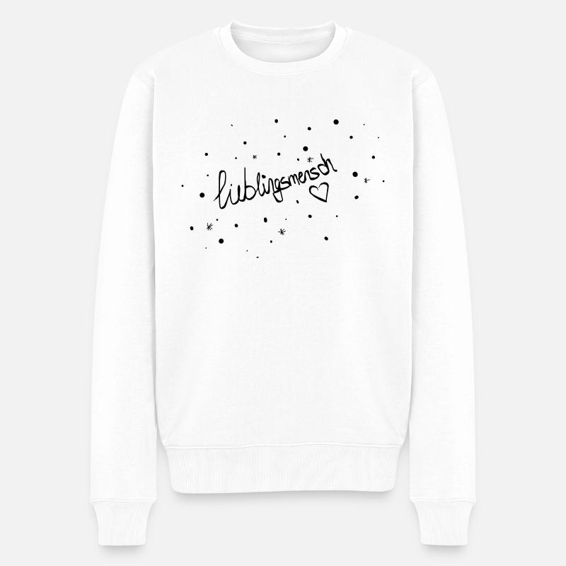 lieblingsmensch - Männer Premium Bio Pullover - Weiß