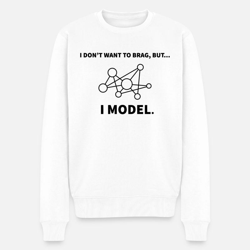 Model Datenwissenschaft Informatik Geschenk - Männer Premium Bio Pullover - Weiß
