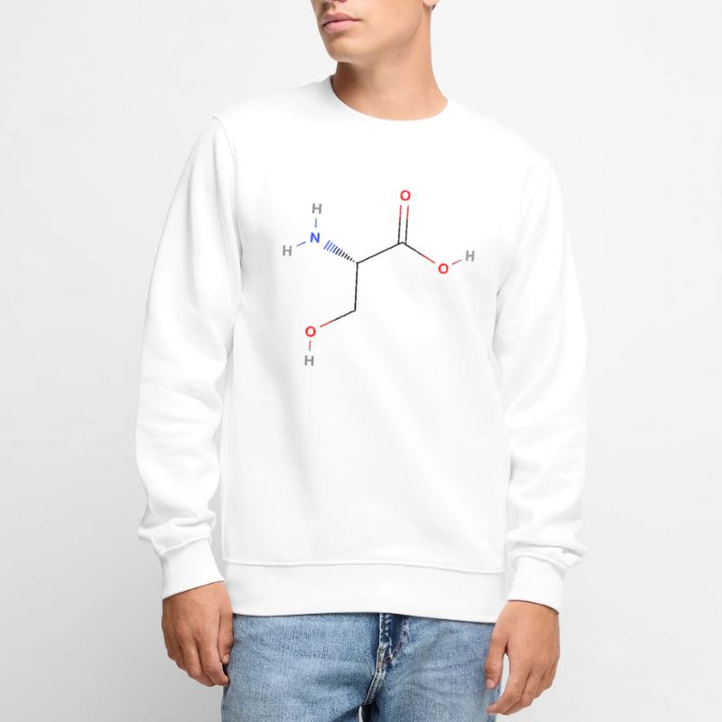 Molécule de sérine - Formule structurale colorée Pull Premium bio Homme