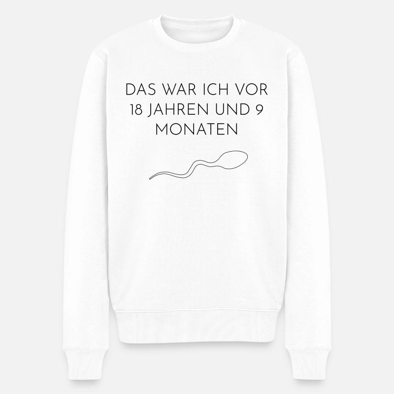 Sperma Geburtstag - Männer Premium Bio Pullover - Weiß