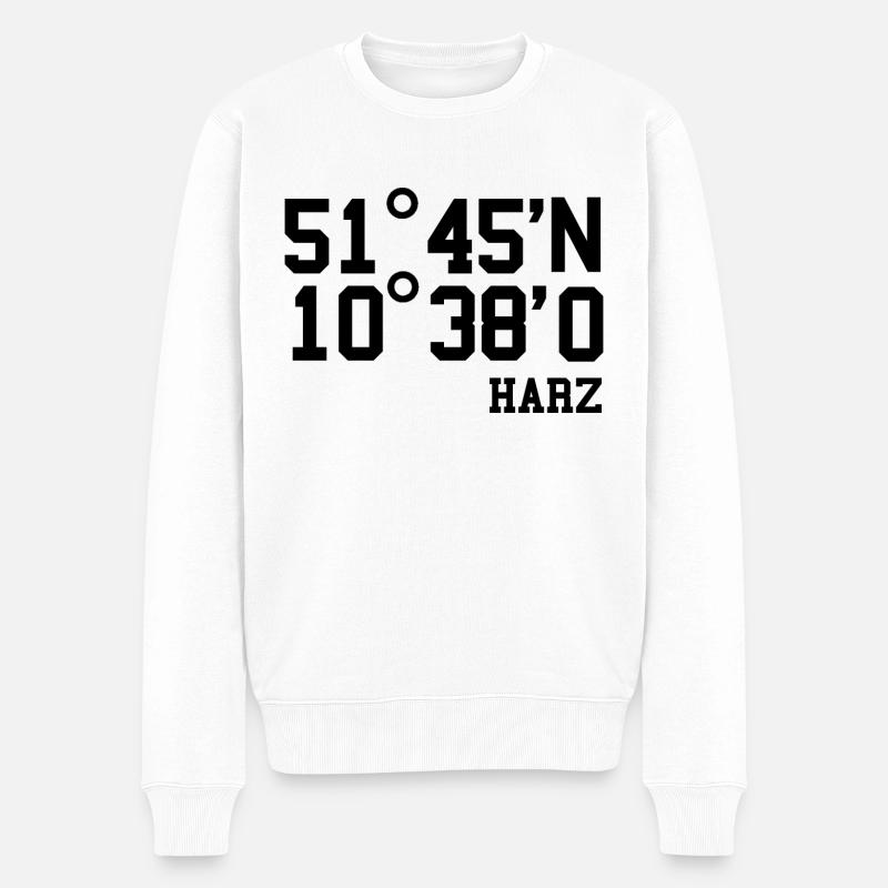 Harz Wandern Walpurgisnacht Gebirge Hexe Geschenk - Männer Premium Bio Pullover - Weiß